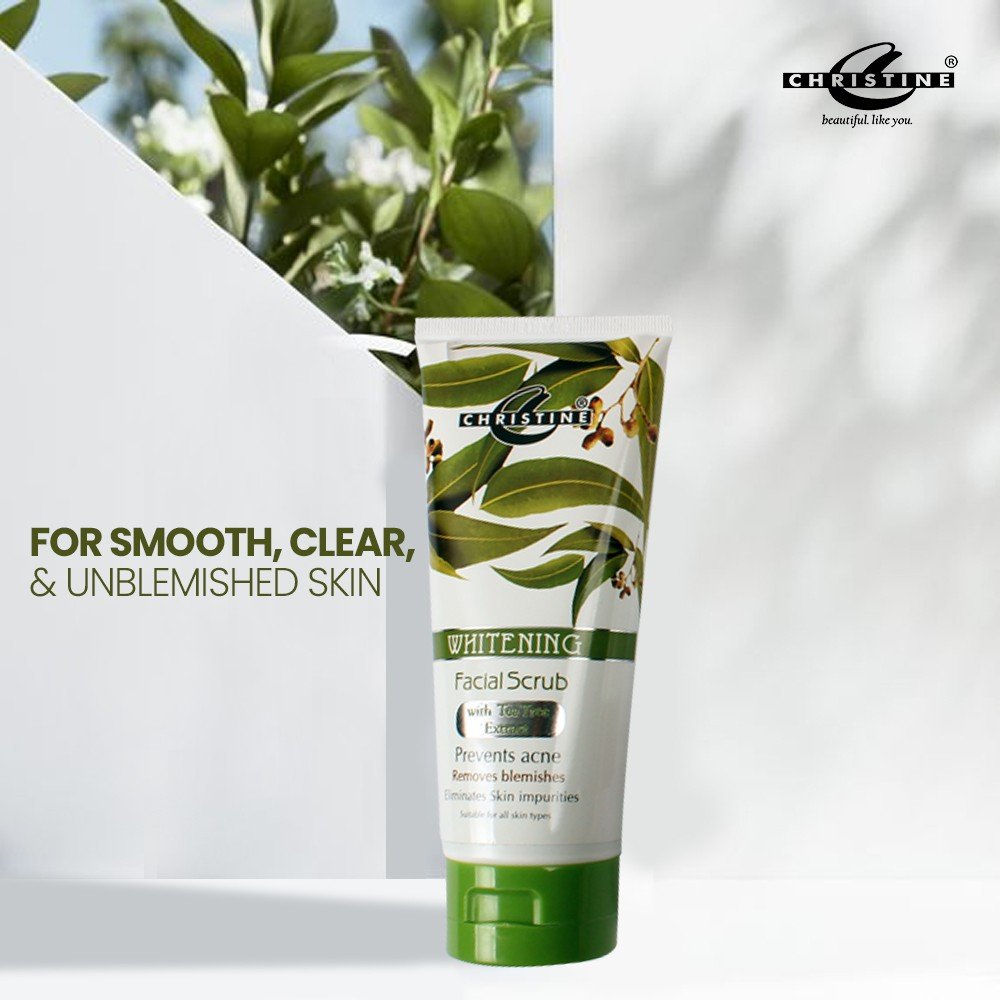CHRISTINE Whitening Scrub Tea Tree Extracts 150ml.