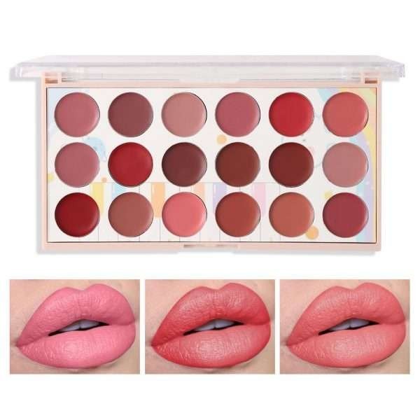 Miss Rose 18 Color Creamy Lipstick Palette