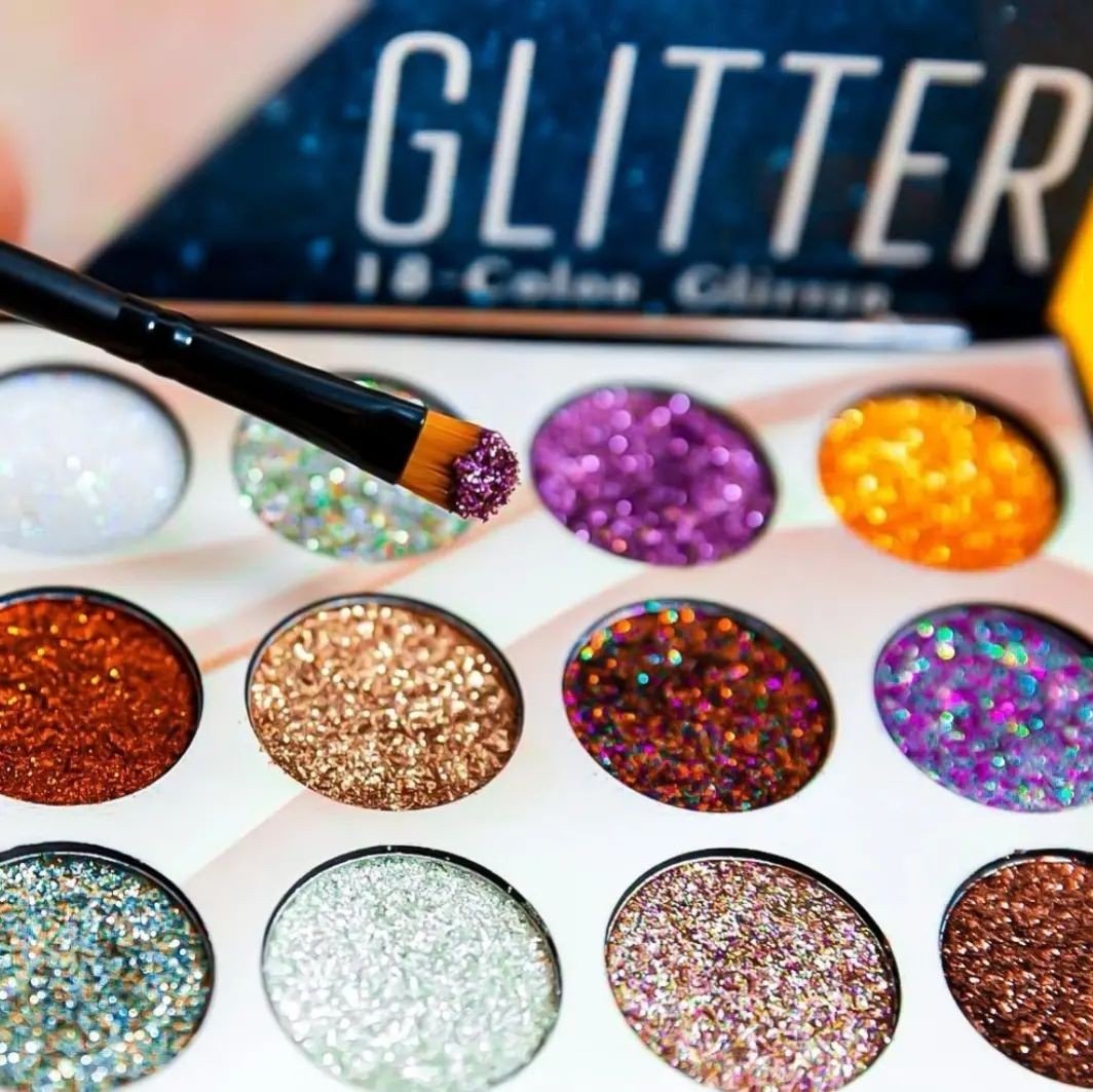 Miss Rose Glitter Eye Shadow Pallet - 18 Colours