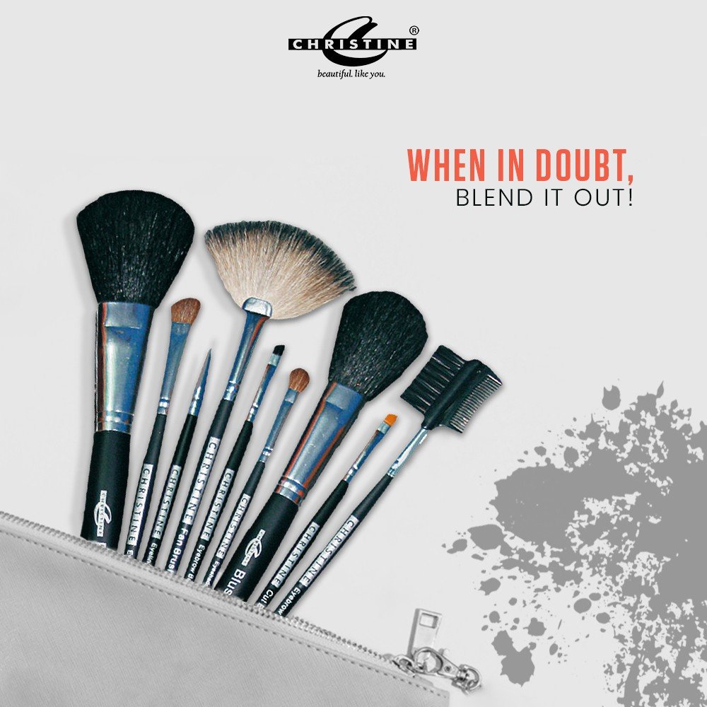 Christine MakeUp Brush Set (9 Brushes)